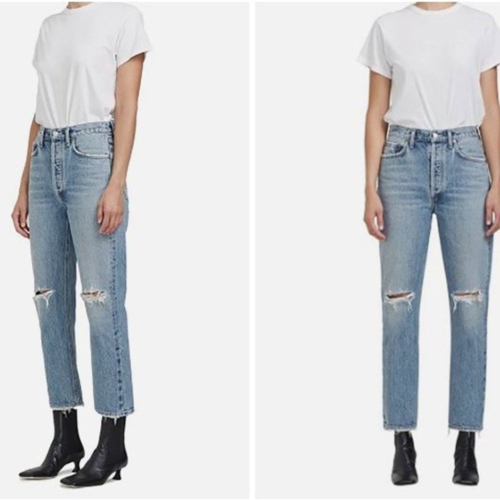 AGOLDE Riley High Rise Straight Crop Jeans - Picture 4 of 13